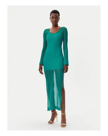 Rochie dama -  305172600 - Poliester/Fibre metalice - Verde - Verde