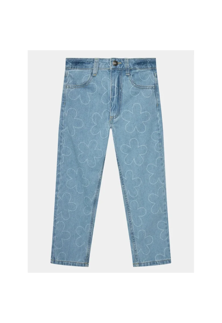 Pantaloni fete -  303816070 - Bumbac - Albastru - Albastru