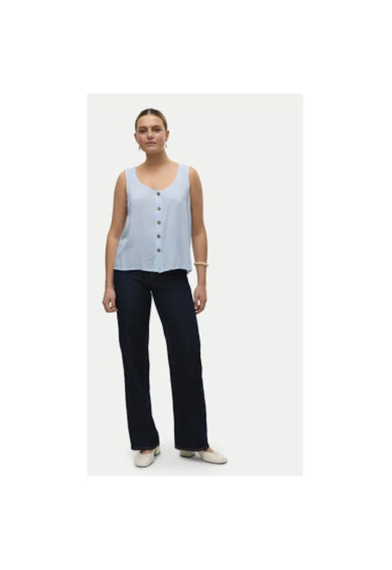 Tricou dama -  304951640 - Viscoza - Albastru - Albastru