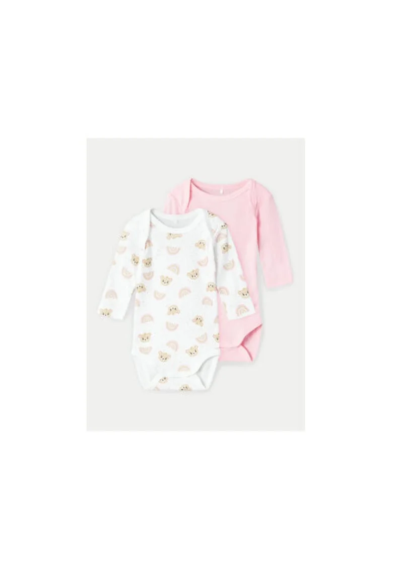 Set 2 body-uri fete -  304434488 - Bumbac organic/Bumbac - Alb - Alb