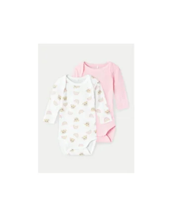 Set 2 body-uri fete -  304434488 - Bumbac organic/Bumbac - Alb - Alb