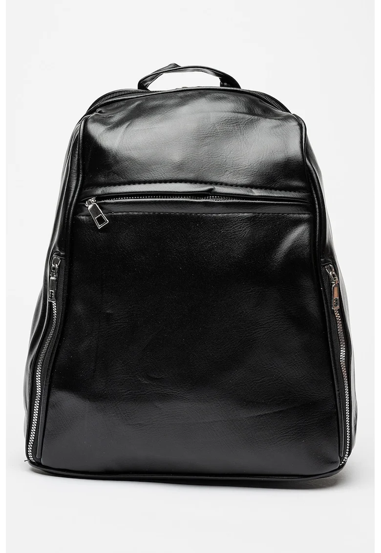 Rucsac cu buzunare cu fermoar - Negru