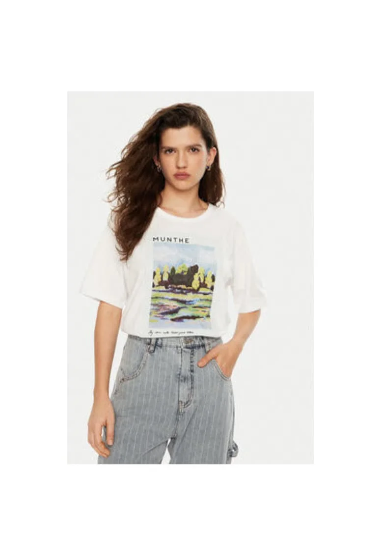 Tricou dama -  304891502 - Bumbac organic - Alb - Alb