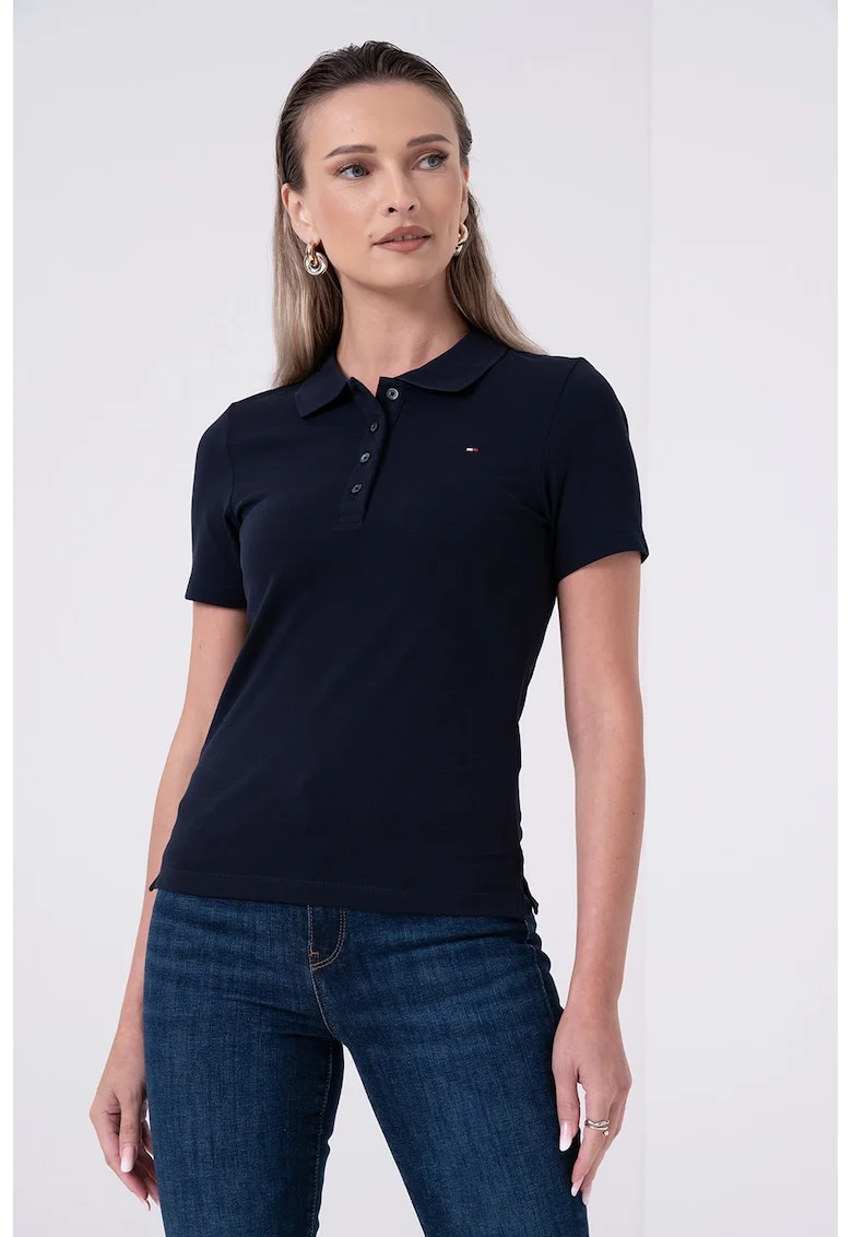 Tricou polo slim fit - Albastru ultramarin