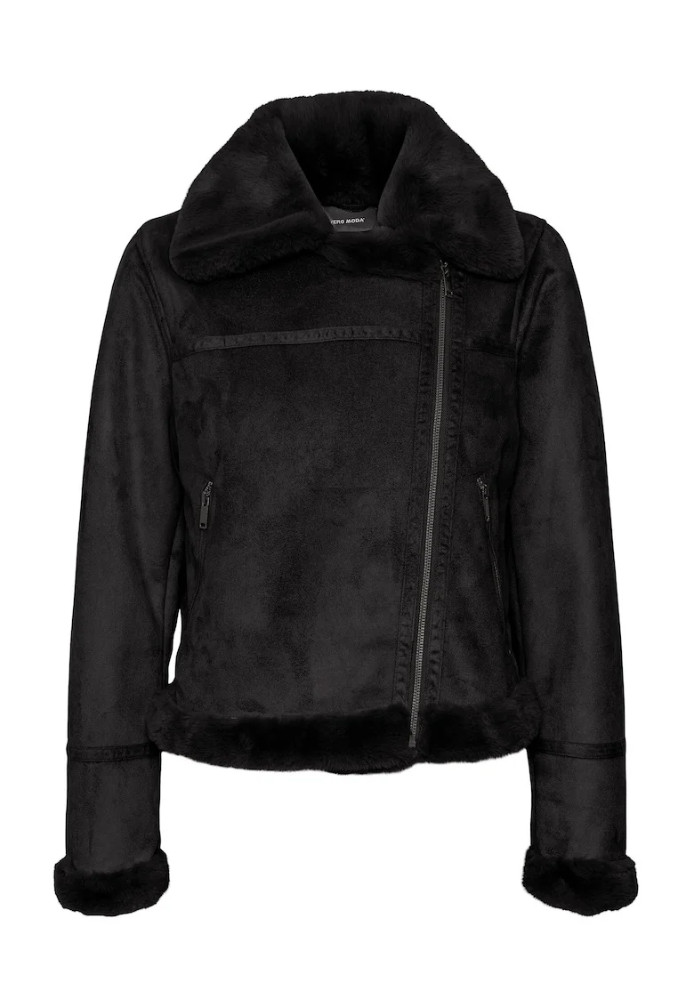Jacheta dama -  negru - poliester -