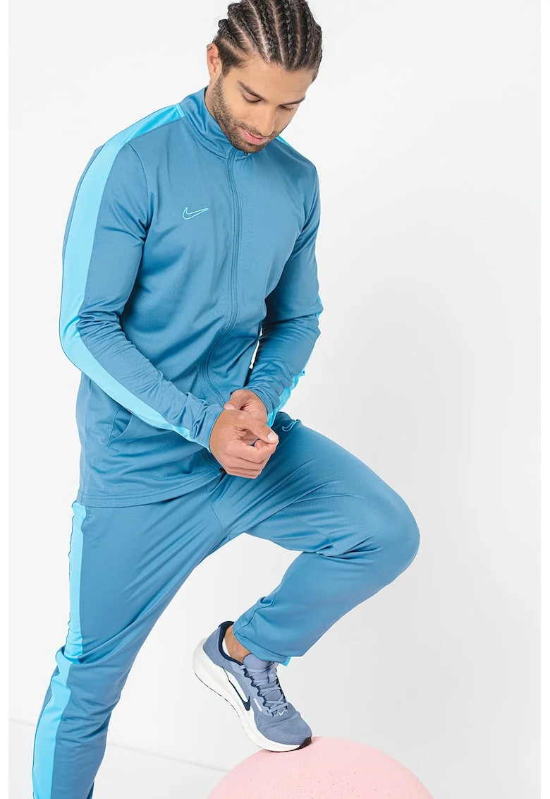Trening slim fit cu Dri-FIT pentru fotbal Academy - Albastru prafuit