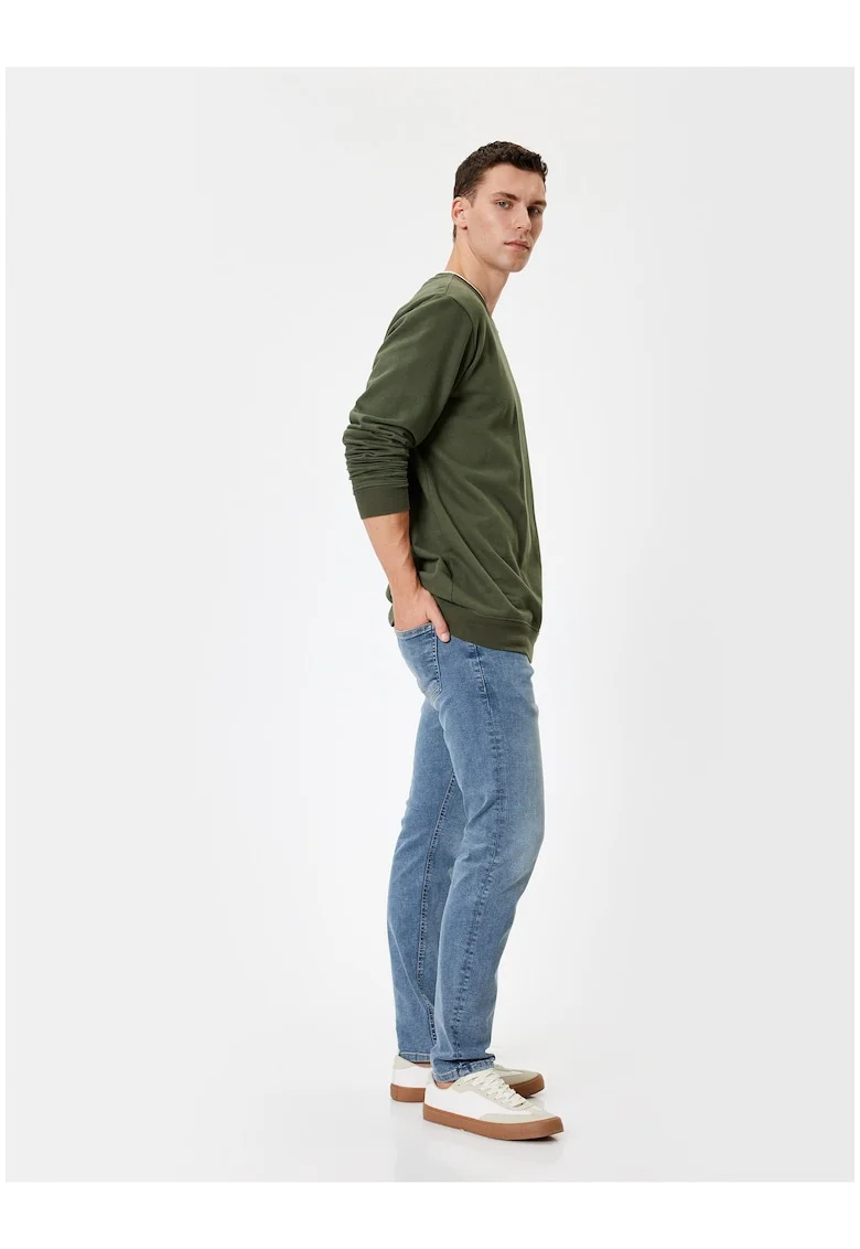 Blugi slim fit cu 5 buzunare Brad - Albastru indigo