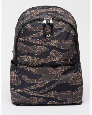 Rucsac unisex din material textil - Verde/Maro/Bleumarin
