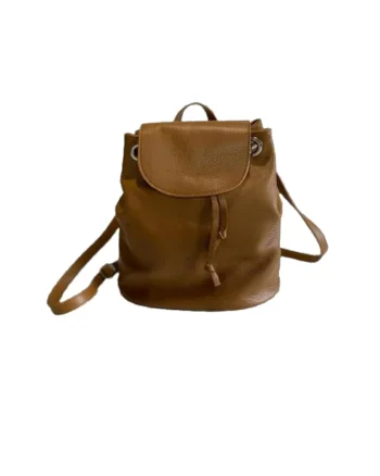 Rucsac dama piele -  4 mare - coniac - 34x16x34 cm