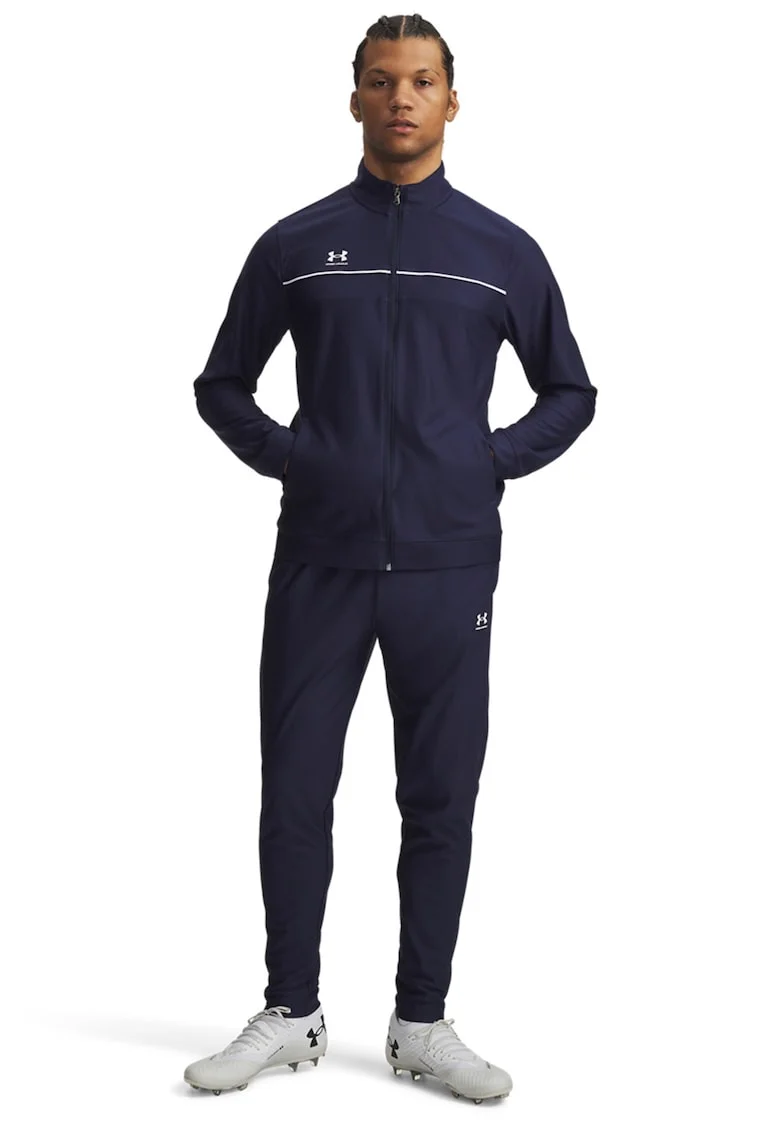 Trening elastic cu detalii logo pentru fotbal Challenger - Albastru ultramarin