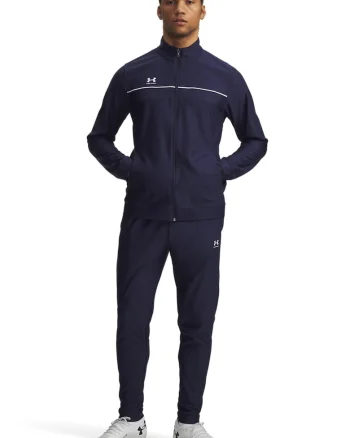 Trening elastic cu detalii logo pentru fotbal Challenger - Albastru ultramarin