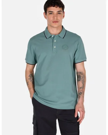 Tricou polo de bumbac - Verde persan