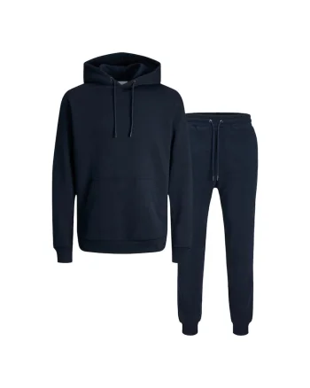 Trening JACK &JONES Bradley Sweat Zip Hood Set MP 48914 - Albastru inchis