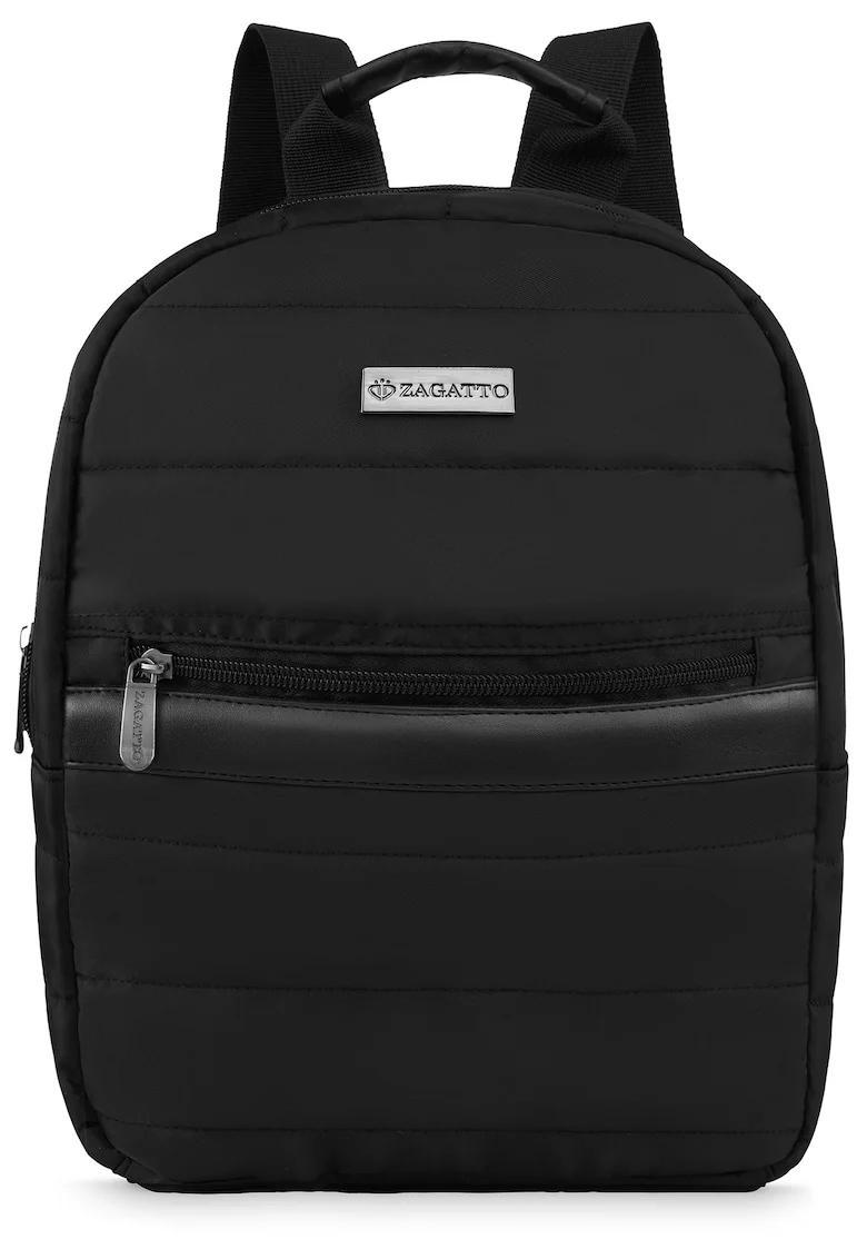 Rucsac matlasat pentru femei - urban - de scoala - 31x25x10 cm - negru -  ZG778