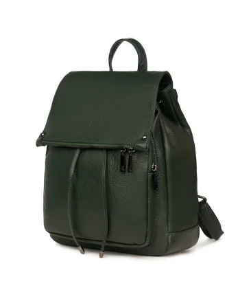 Rucsac piele naturala Jimmy maro - Verde