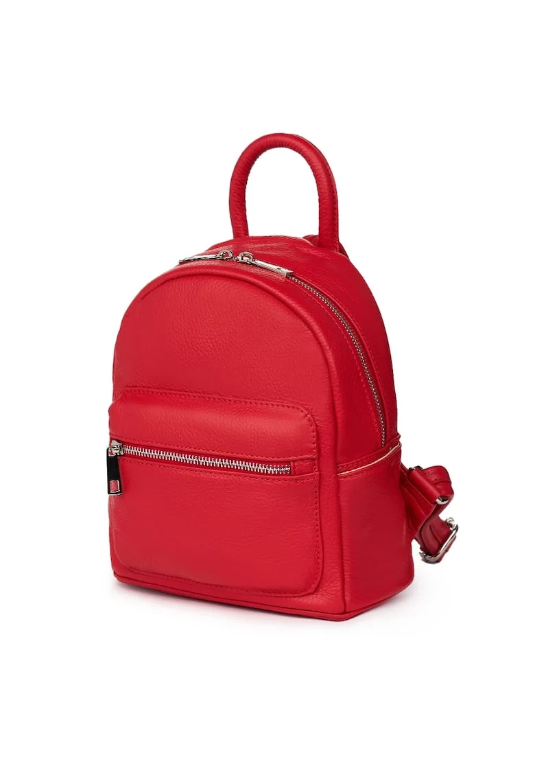 Mini rucsac din piele Rafael - Rosu