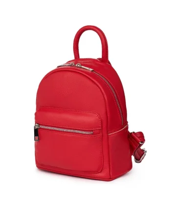Mini rucsac din piele Rafael - Rosu
