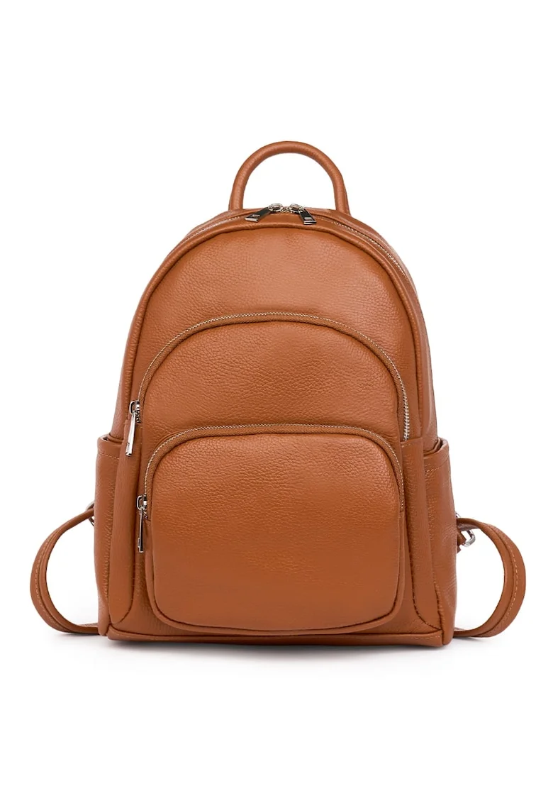 Rucsac din piele naturala - Alghero - 28x25x14cm - Maro