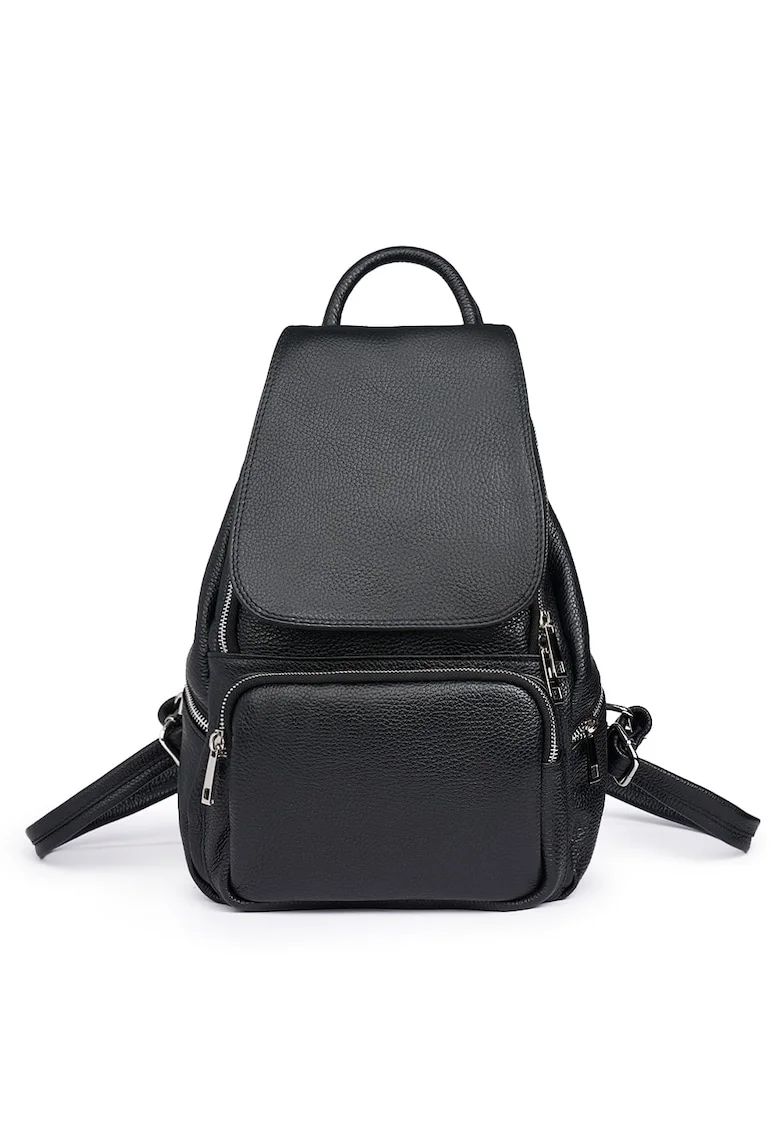 Rucsac din piele naturala Amadeus - Negru