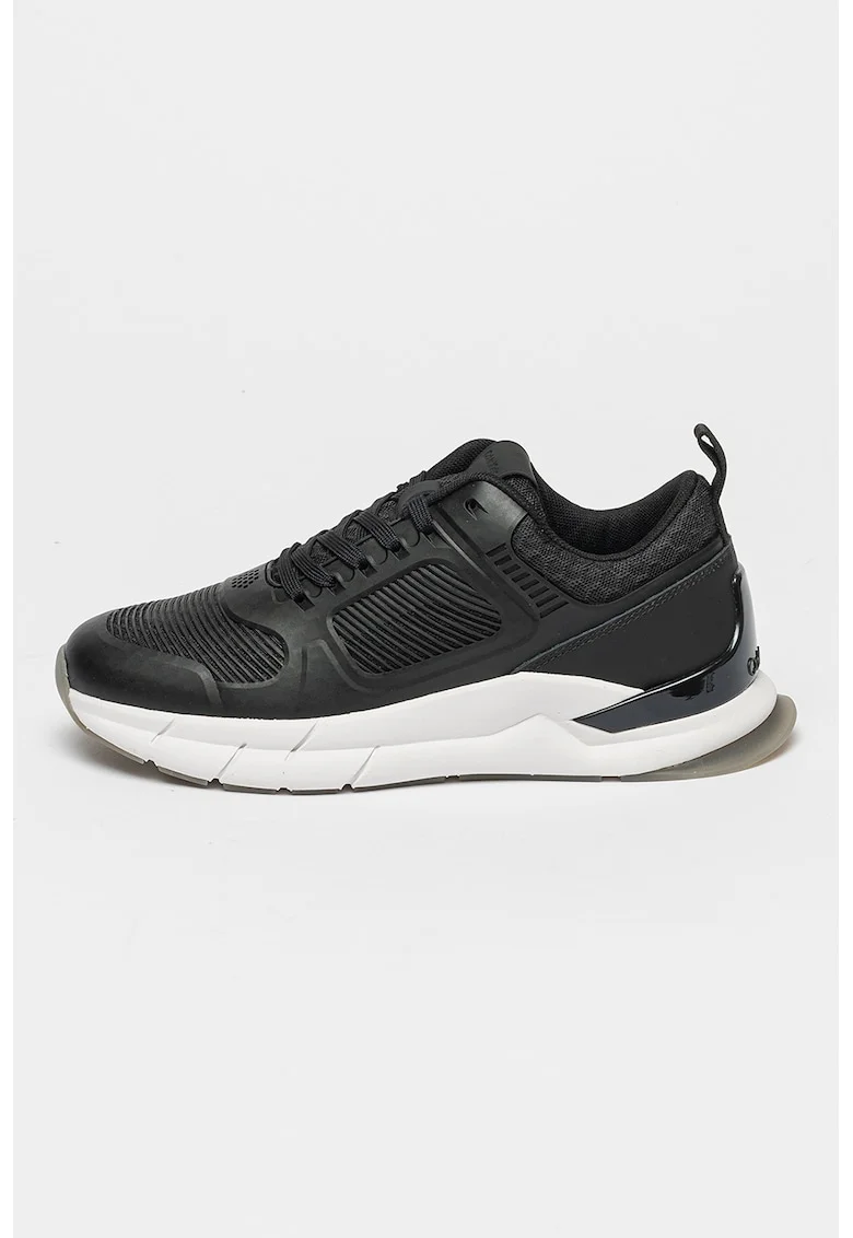 Pantofi sport cu insertii din material textil - Negru