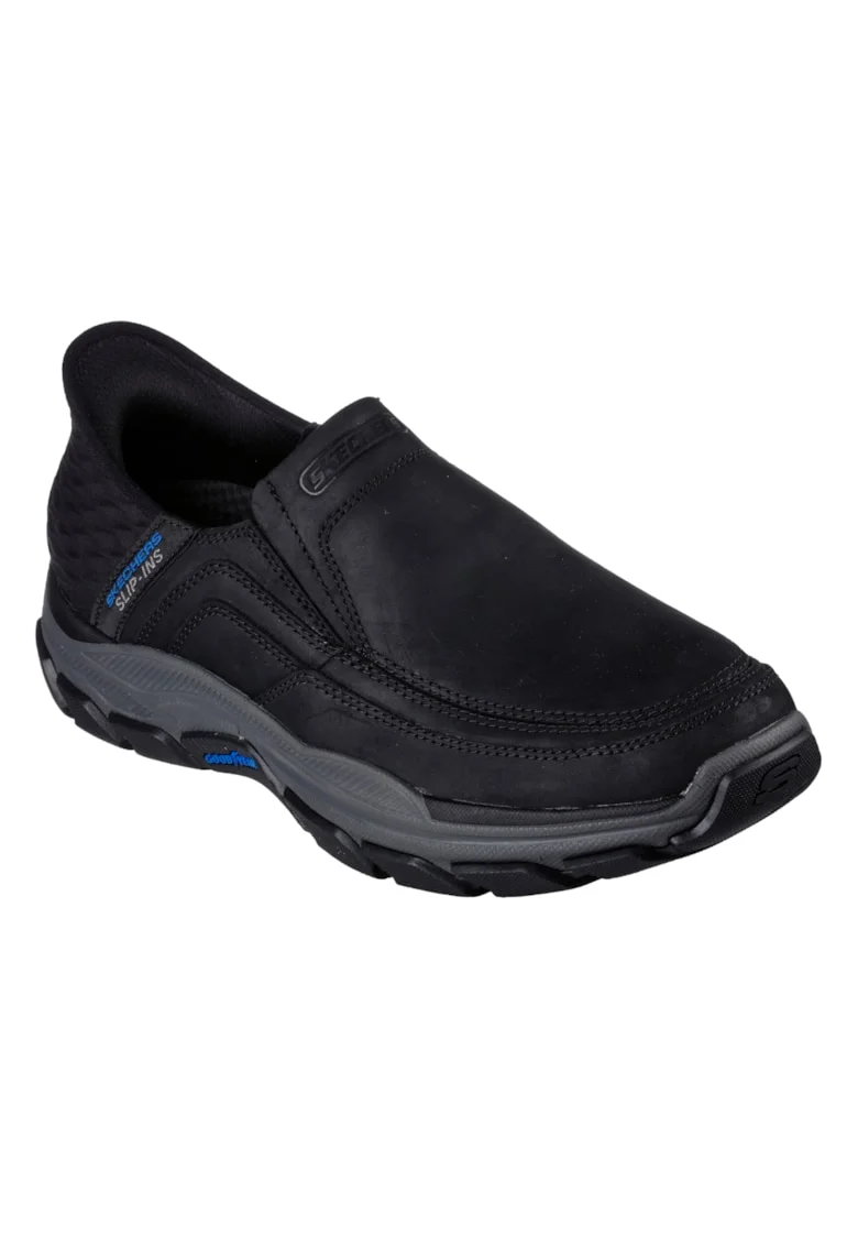 Pantofi sport - barbati -  RESPECTED ELGIN 204810-BLK negru - SLIP INS - piele ecologica -