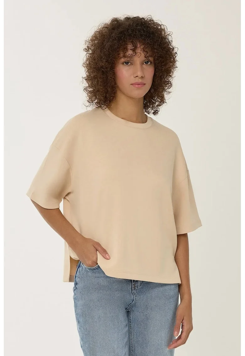 Tricou dama  viscoza/poliester/elastan - bej