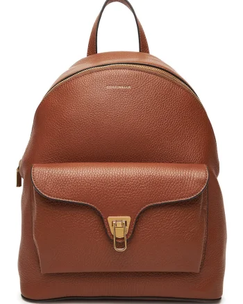 Rucsac fashion dama -  maro - din piele naturala - universal