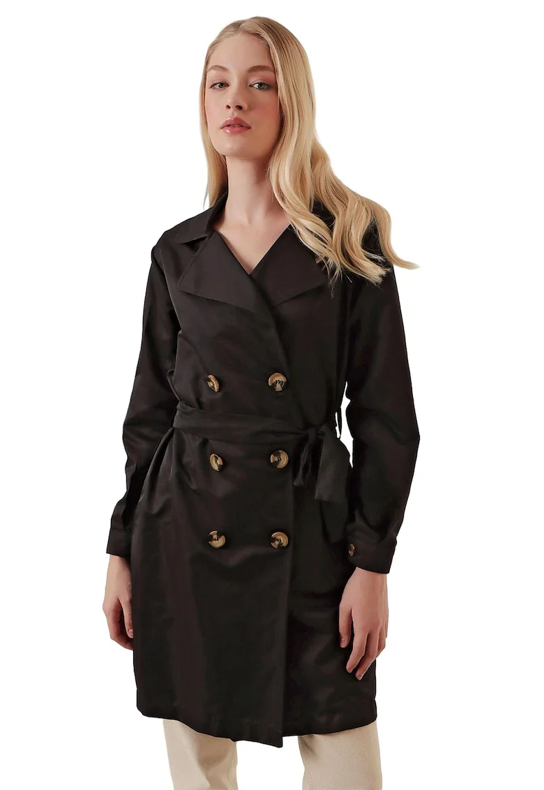 Trenci dama - HiCCUP - textil - negru