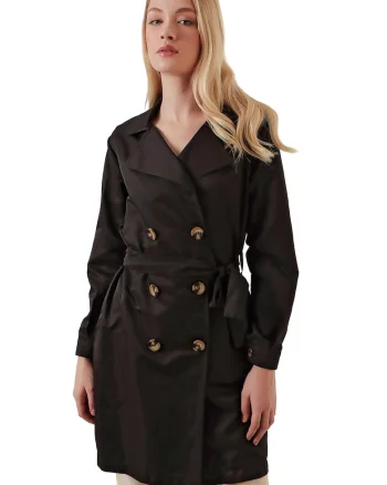 Trenci dama - HiCCUP - textil - negru