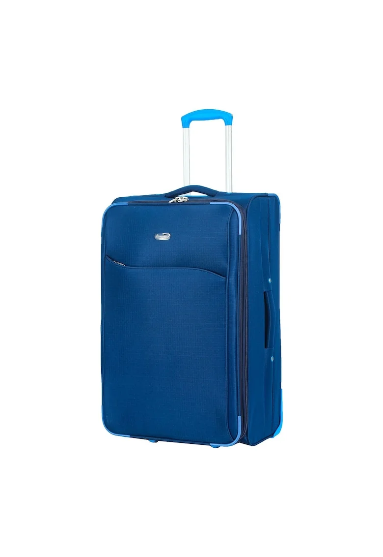 Troler mare extensibil  SW233 - 72x44.5x25 cm - +30% capacitate - bagaj de cala - poliester - 2 roti - bleumarin