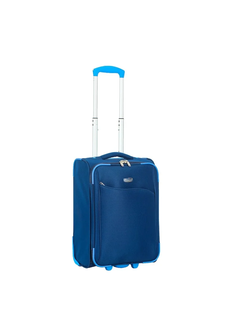 Troler de cabina  SW233 - 52x34.5x20 cm - bagaj de mana - poliester - 2 roti - bleumarin