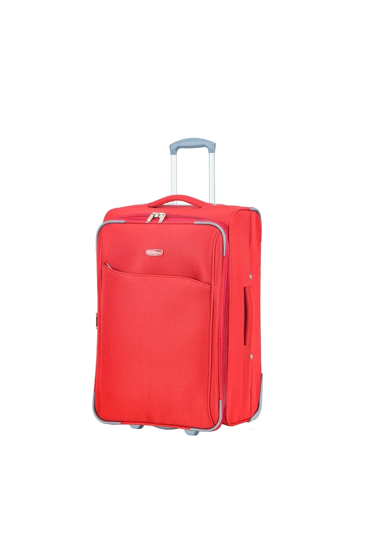 Troler mare extensibil  SW233 - 72x44.5x25 cm - +30% capacitate - bagaj de cala - poliester - 2 roti - rosu