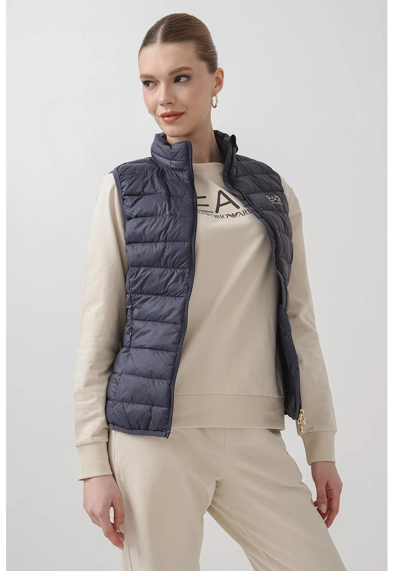 Vesta slim fit cu buzunare laterale - Gri