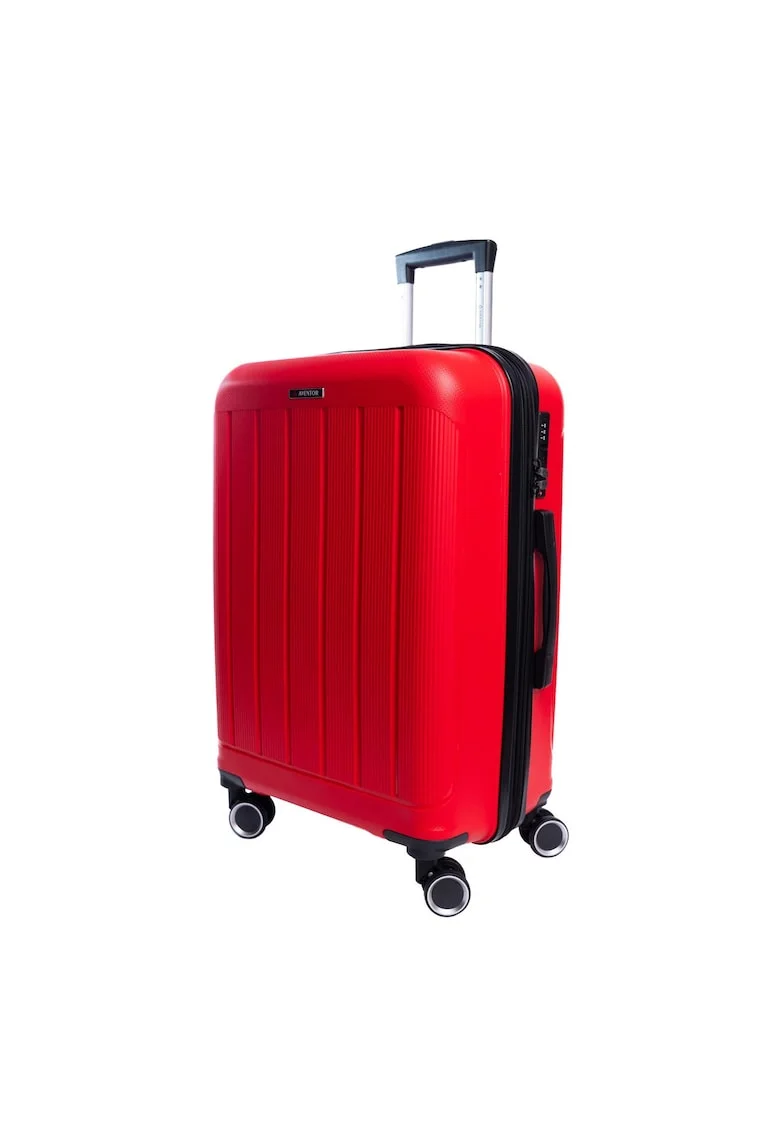 Troler extensibil  AV101 - polipropilena - fermoar antifurt - +20% capacitate - cifru TSA - Rosu