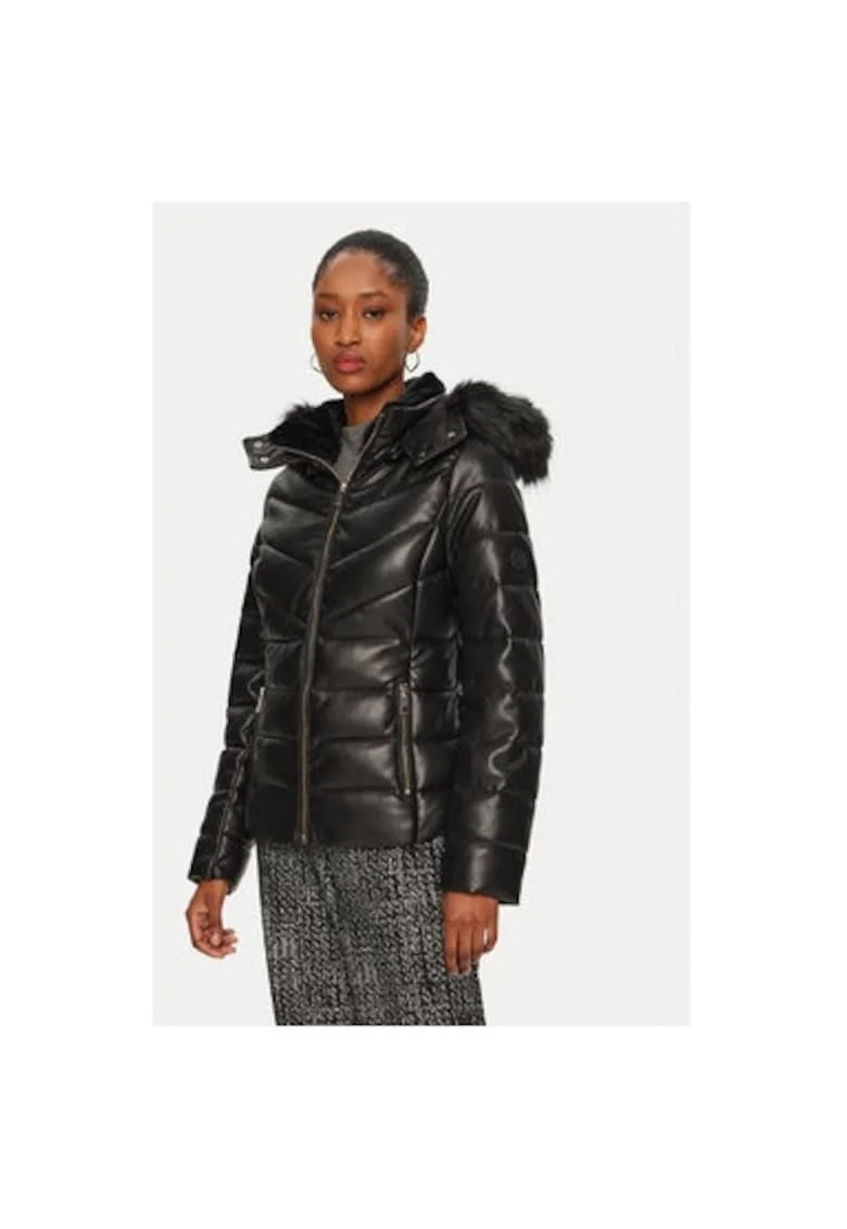 Geaca dama -  304479984 - Piele ecologica - Negru - Negru