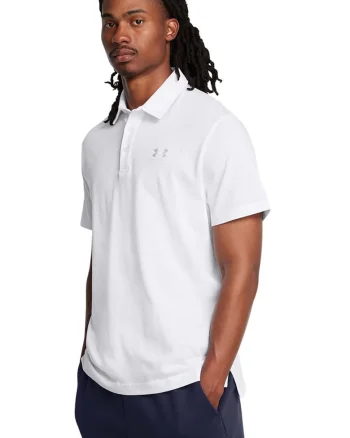 Tricou polo cu detaliu logo - pentru fitness - Alb optic