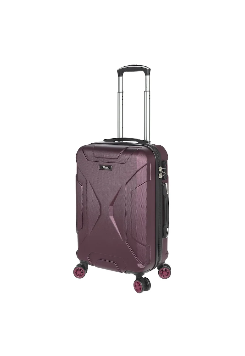 Troler Cabina -  ABS - 4 Roti Duble - Cifru TSA - ST 525 - 58 cm - Grena