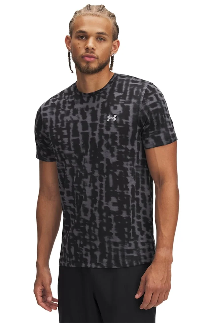 Tricou cu detalii reflectorizante pentru alergare Launch - Negru/Gri inchis