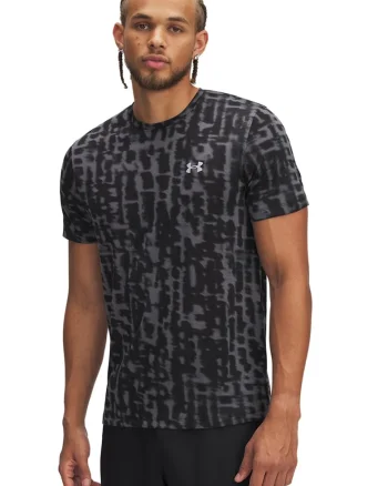 Tricou cu detalii reflectorizante pentru alergare Launch - Negru/Gri inchis