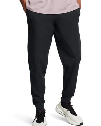 Pantaloni de trening conici - pentru fitness Sportswear - Negru