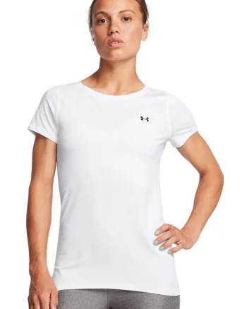 Tricou pentru antrenament HeatGear® - Alb optic/Alb murdar