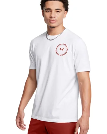 Tricou pentru fitness Radial - Alb/Portocaliu