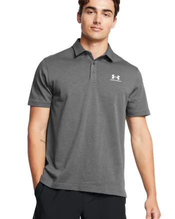 Tricou polo cu detaliu logo - pentru fitness - Gri inchis