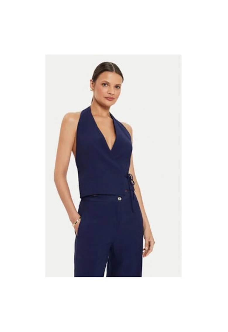 Vesta dama -  304574153 - Viscoza - Albastru - Albastru
