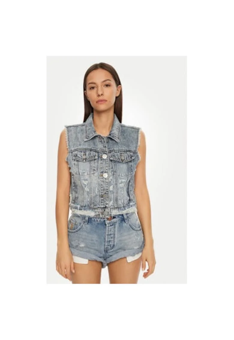 Vesta dama -  304604225 - Bumbac - Albastru - Albastru