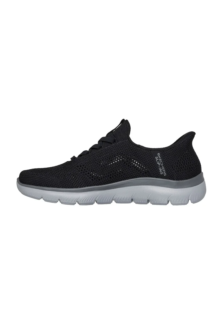 Pantofi sport slip-on din material textil cu perforatii Summits - Negru