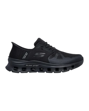 Pantofi sport slip-ins din material textil cu garnituri dinn material sintetic Glide Step Pro - Negru