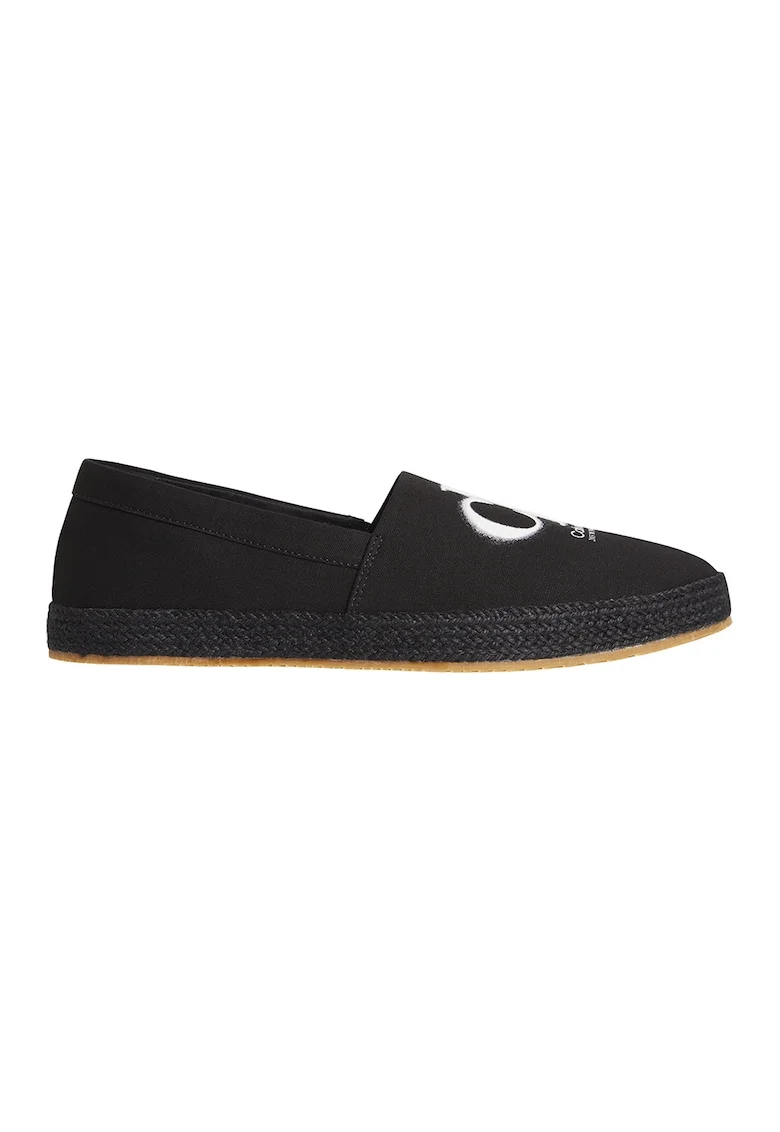 Espadrile cu imprimeu logo - Alb/Negru