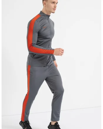 Trening slim fit cu Dri-FIT pentru fotbal Academy - Portocaliu stins/Gri inchis