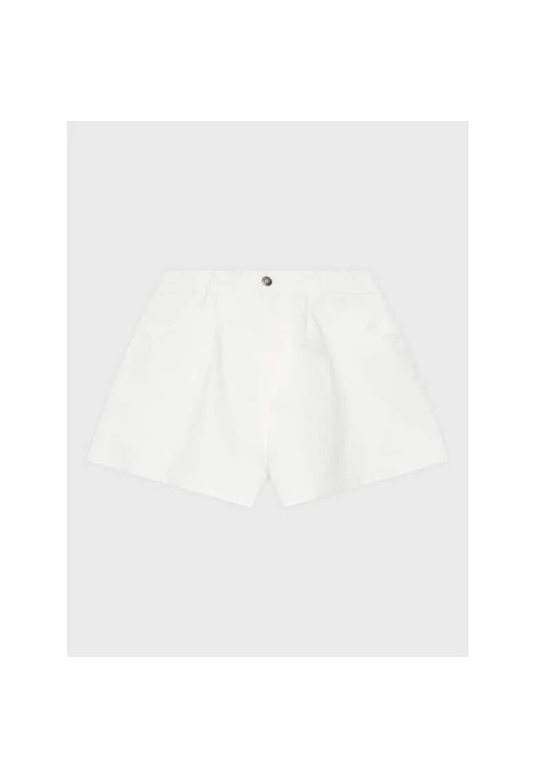 Pantaloni scurti fete -  301771166 - Bumbac - Alb - Alb